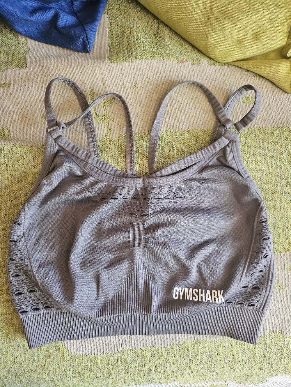 Gymshark Women’s Seamless Grey Sports Bra, Size XS